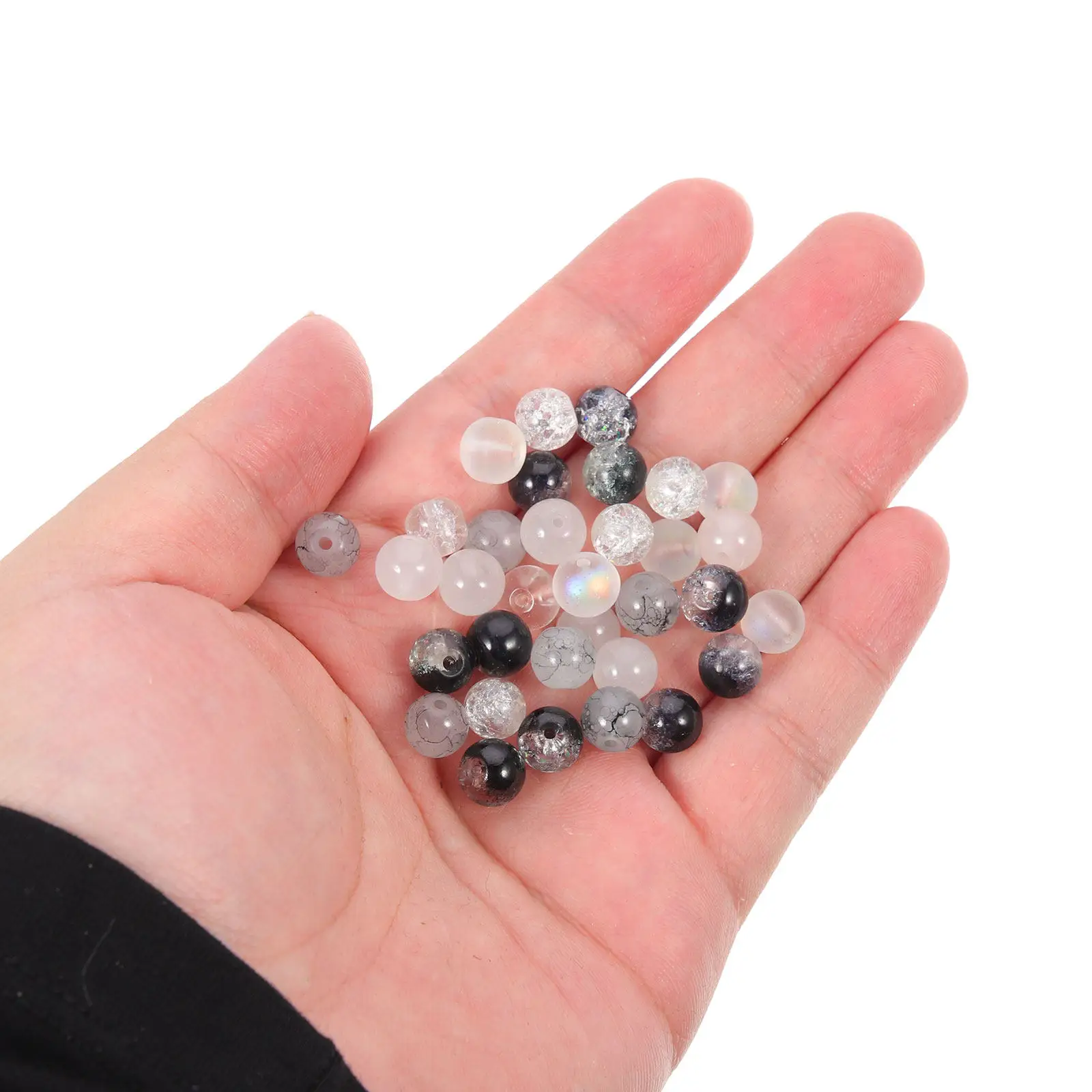 

200Pcs Handmade Necklace Beads Glass Material Safe Comfortable Multi-Color Craft Beads for Bracelets Jewelry Making DIY Decor