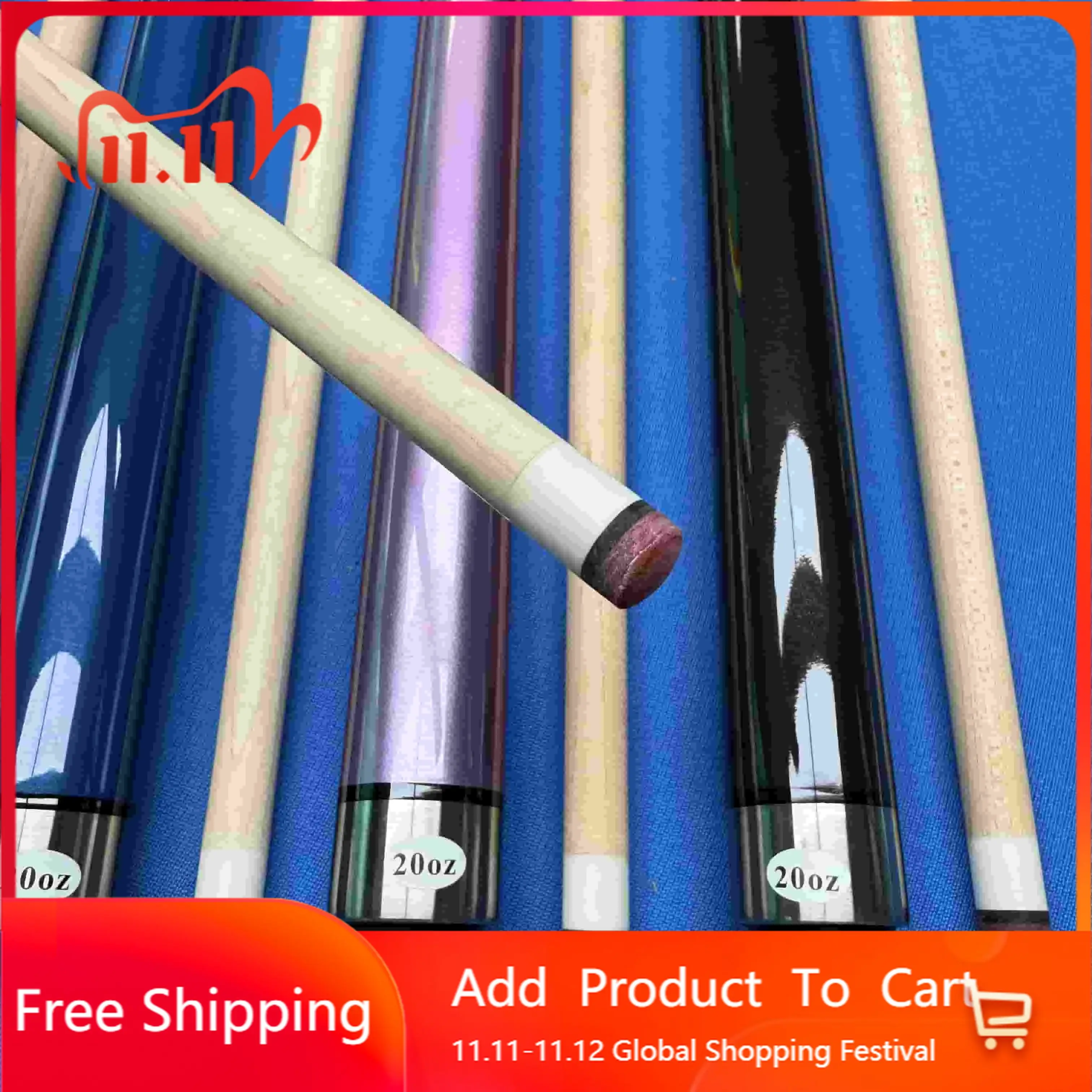 

STLF Beautiful Design Maple Shaft House Cue Sports Splain Cue House Cue Uniloc Joint Big Head Tip