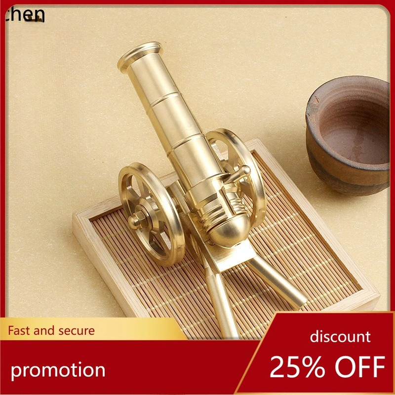

CZ Pure Brass Cannon Model Ornament Mini Home Office Desktop Decoration Creative Trendy Gift