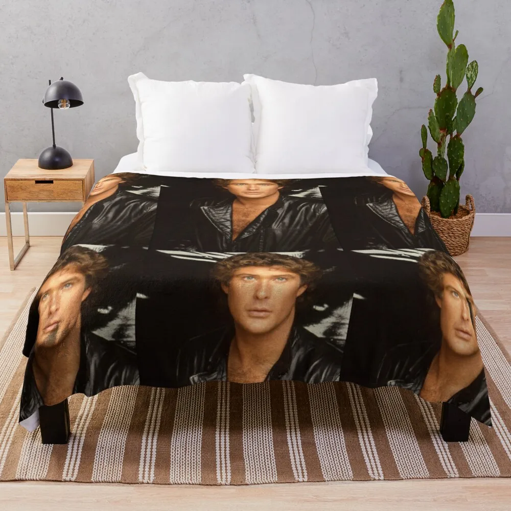 

david hasselhoff young Throw Blanket Hairy Decorative Throw Blankets