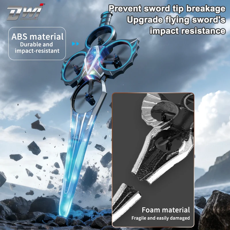 2.4G RC Airplane M13 4CH Gesture Control Flying Sword RC Drone with RGB Lights - Popular Mechanical Toy Quadrotor Gift for Kids