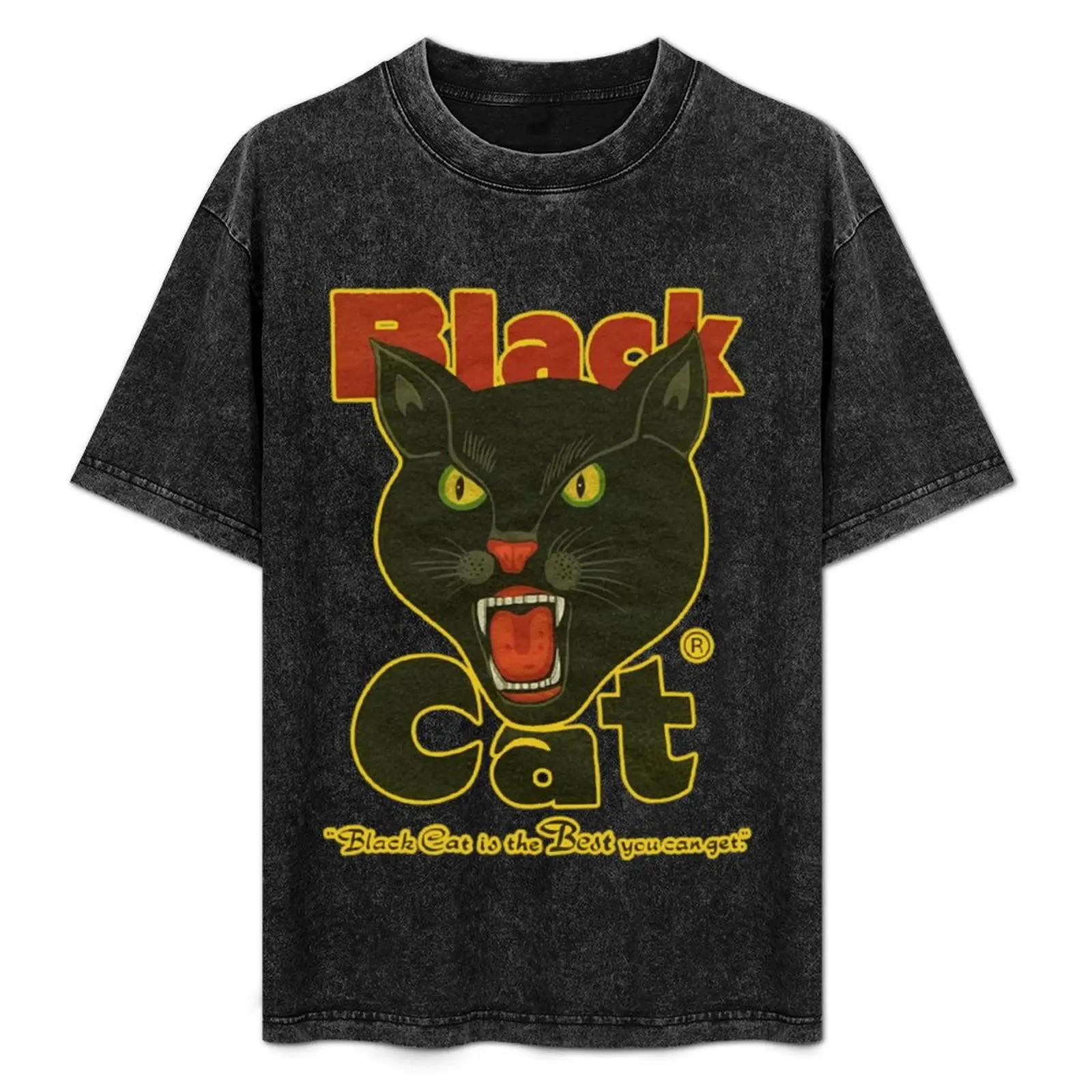

Black Cat Vintage T-Shirt Urban Casual Loose Fit Tee