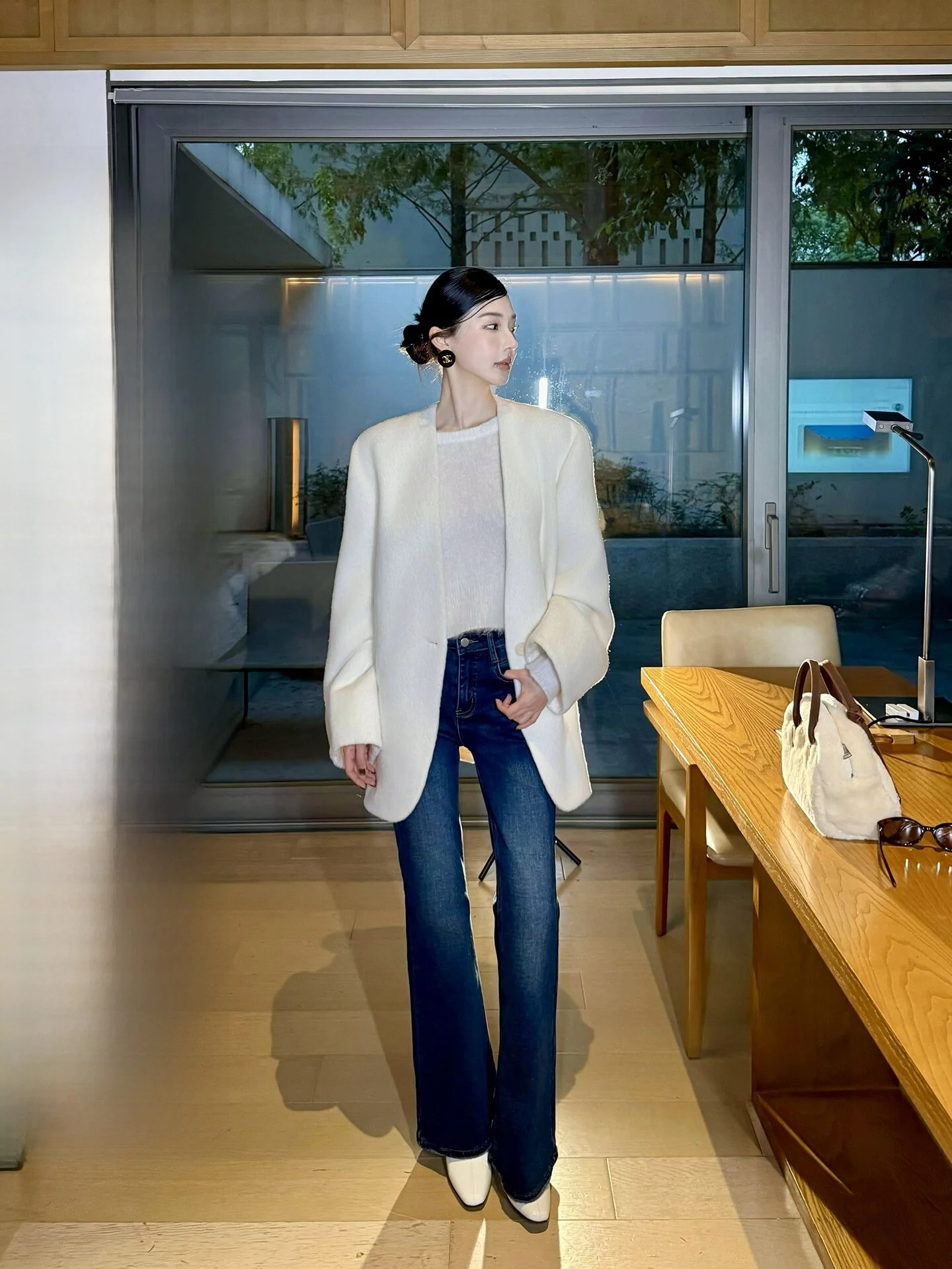 

ALIN Peru Su Li Women's Suit Sle Coat Winter New Arrival Thiened V-Ne Regular Length Commute Friendly Faionable