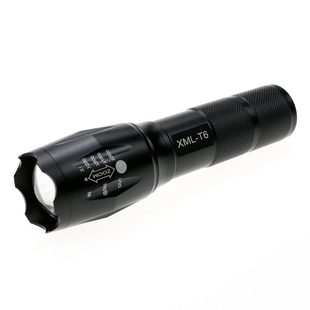 Portable LED Flashlight XML-T6 Uses 18650 Chargeable Battery Multifunctional Outdoor Camping Telescopic Tactical Flashlight