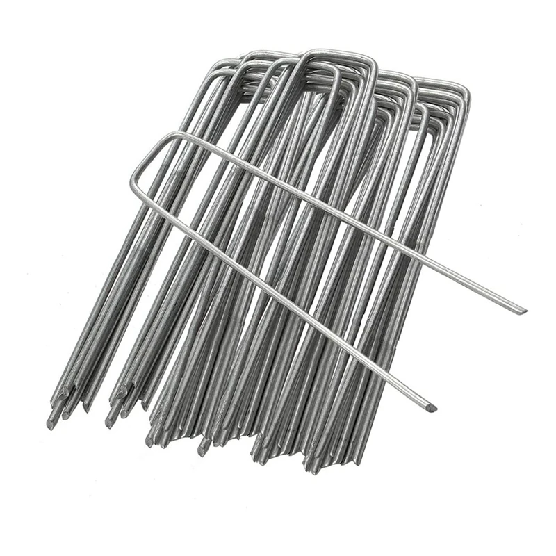 

Garden Pegs Stakes Securing Lawn U Shaped Nail Pins Spacefor Weed Control Membrane/Fabric/Artificial Grass