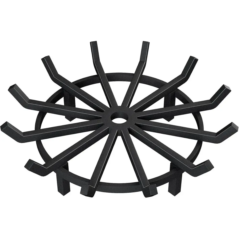 

AMAGABELI GARDEN & HOME Круглая решетка для кострового ящика 24 дюйма, из цельной стали, для дров, кованая, усиленная