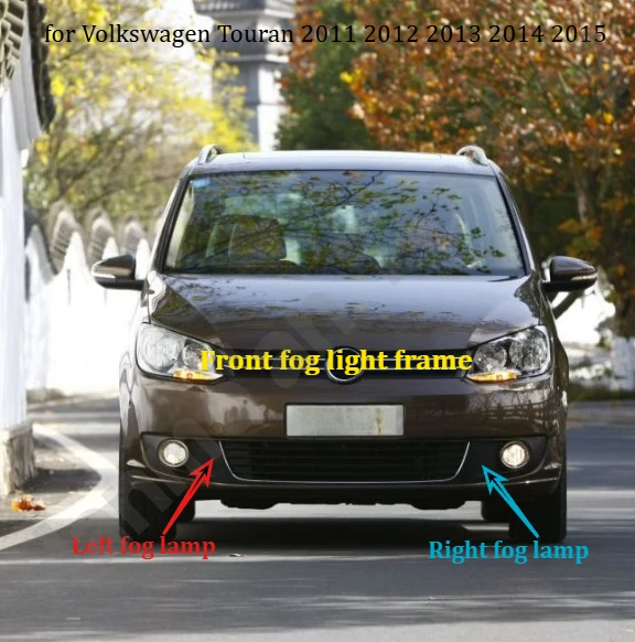 Für Volkswagen Touran 2011 2012 2013 2014 2015 Unteres Mittleres Frontstoßstangen-Lüftungsgitter Nebelscheinwerferrahmen/Nebelscheinwerferabdeckung Kühlergrill-Verkleidung