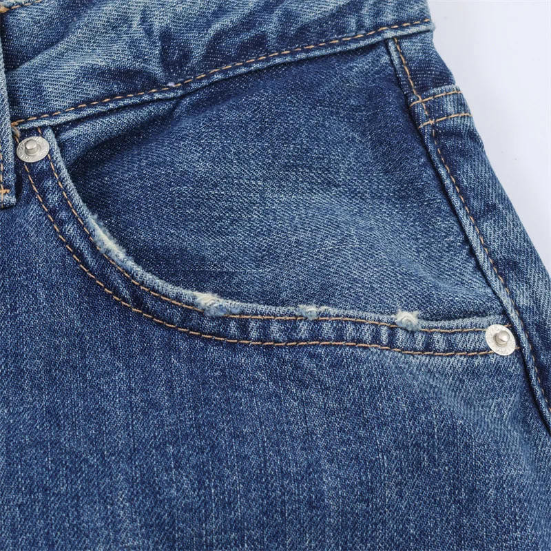 Spring New Fashion Versatile Mid-rise Jeans Casual Pants