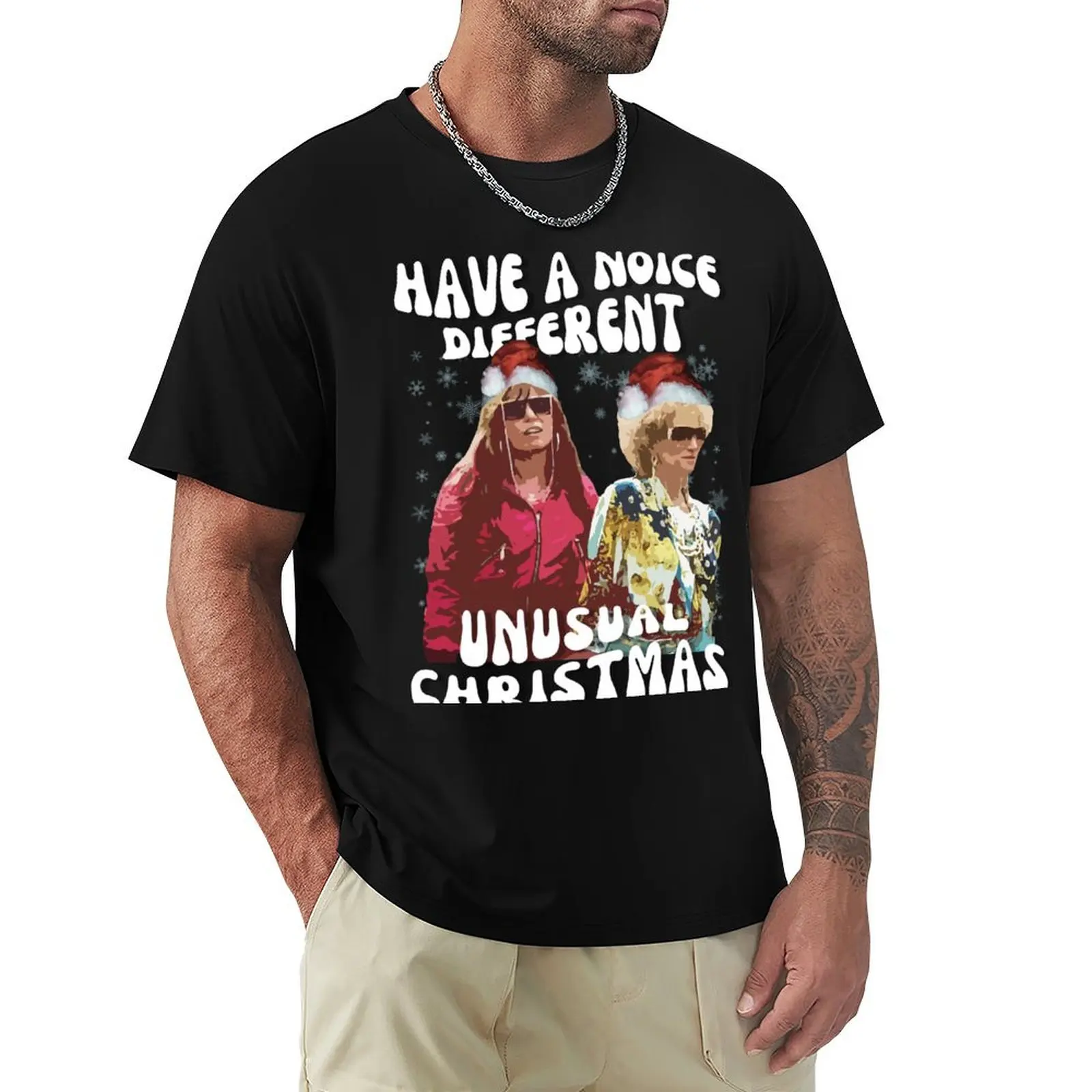 

Kath and Kim Have A Noice Christmas T-Shirt kawaii clothes rapper graphic tees man clothes t shirt men 100℅ cotton