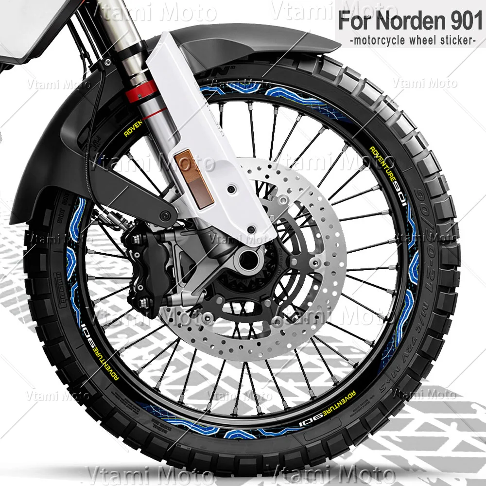 Reflective Motorcycle Wheel Sticker Motocross Rim Decal For Husqvarna Norden 901