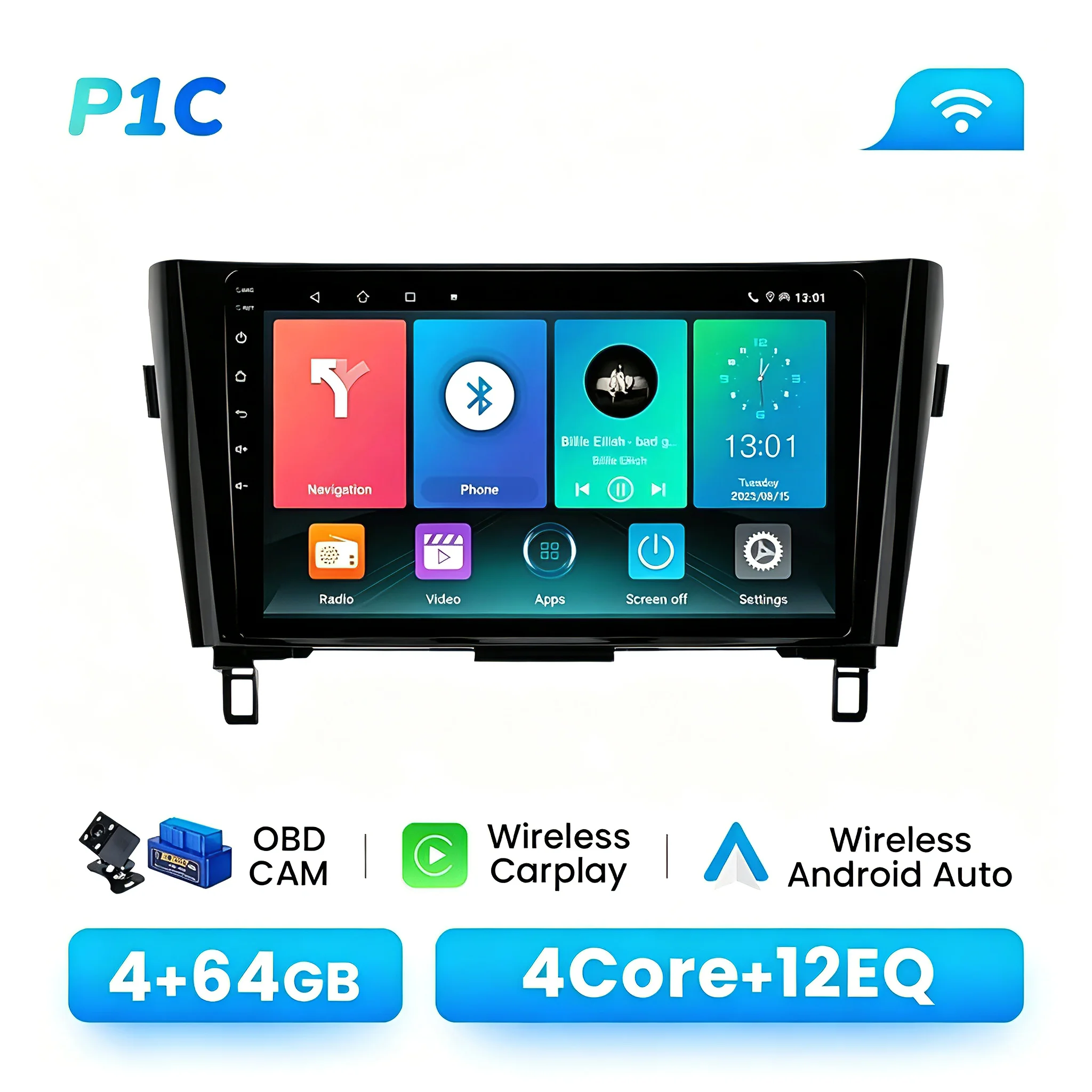 Draadloze CarPlay AI Voice Autoradio Multimedia Voor Nissan Qashqai J11 X-Trail 3 T32 2013-2017 Android 8 GB 128 GB GPS 4G Wifi DSP