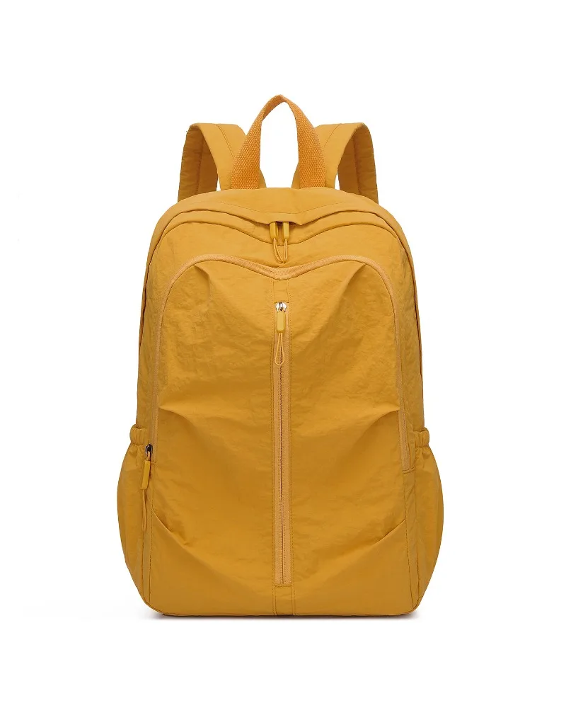 New folding sports bag student solid color simple and lightweight travel backpack tide Korean version lightweight