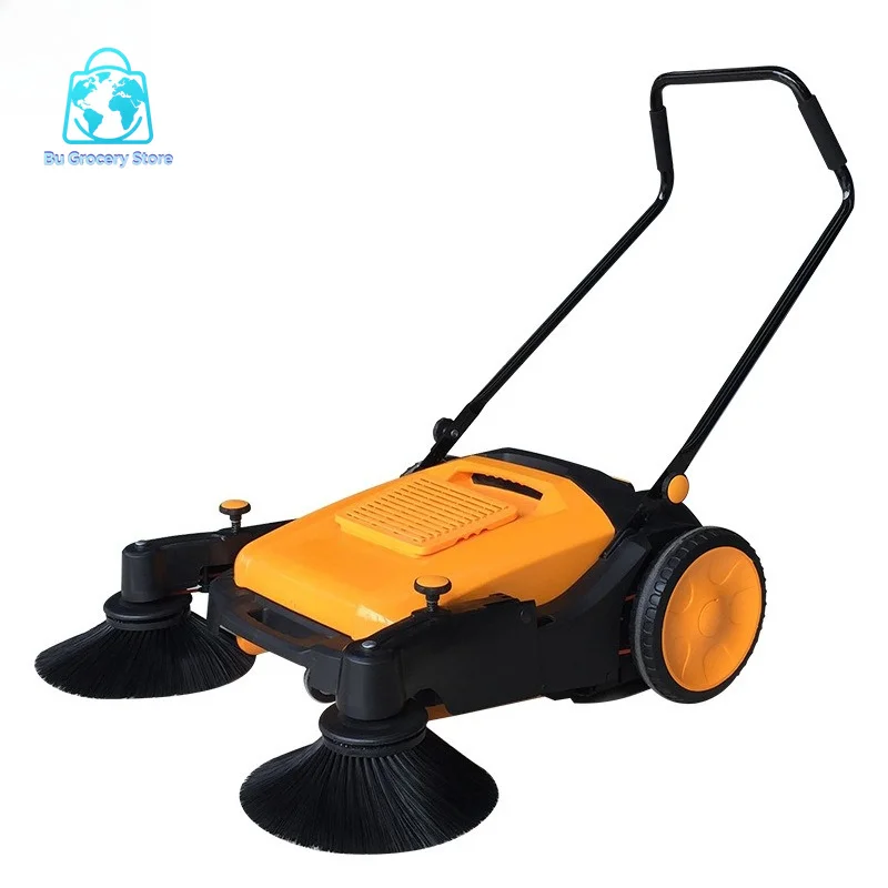 Hand-pushed sweeper, factory workshop, farm leaves cleaning dust