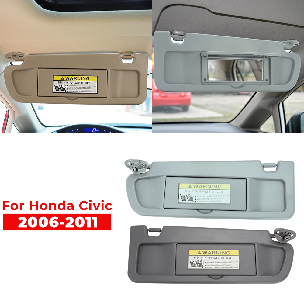 

83230-SNA-A01ZB For Honda Civic 2006 2007 2008 2009 2010 2011 Left Driver and Right Passenger Side Sun Visors Sunvisor Sunshade