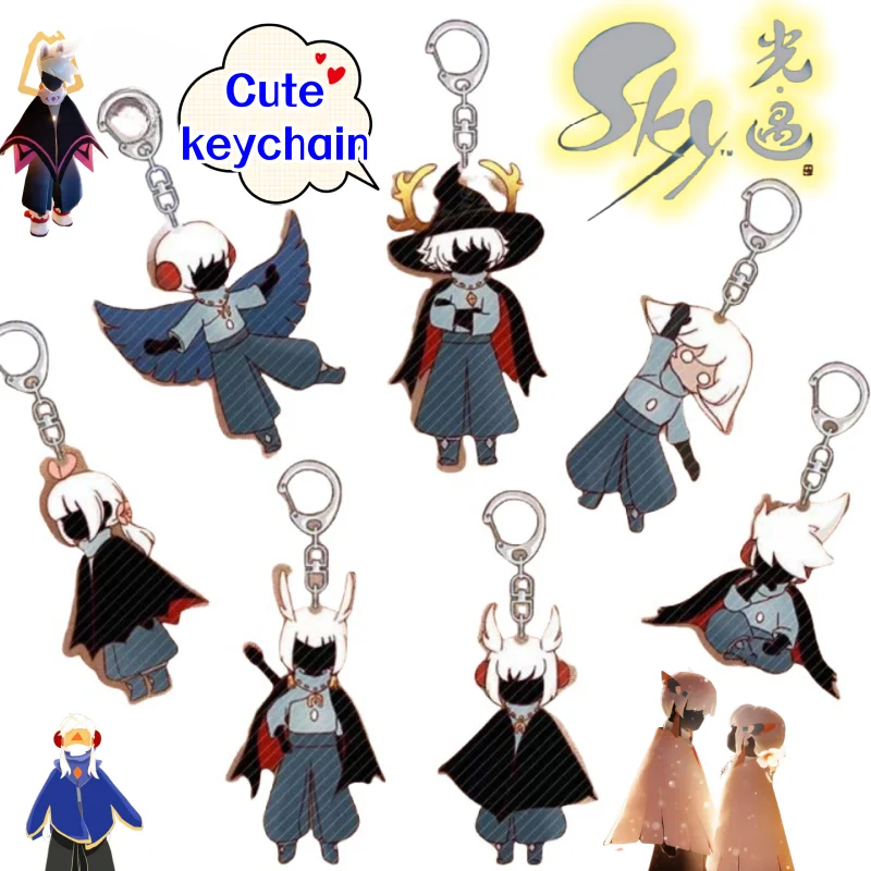 Llavero Sky Children of the Light Alef Daleth Chibi, mochila creativa y atractiva visual para estudiantes, estuche para lápices, decoración