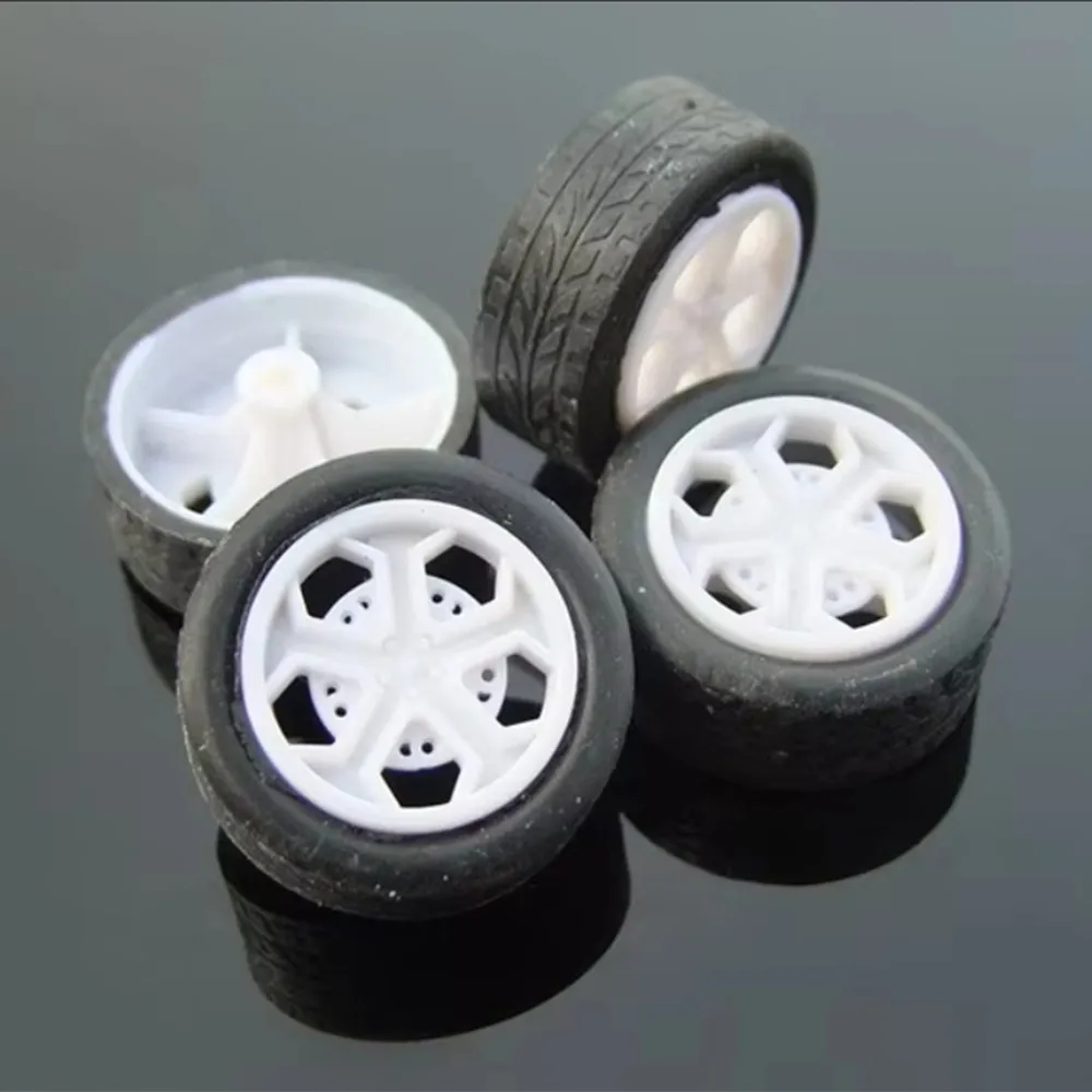 4pcs/lot K537 26MM Diameter Rubber Toy Car Tyres Plastic Wheels DIY Parts