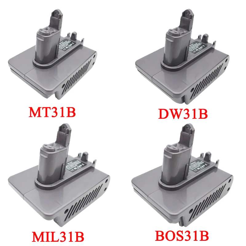 

Adapter MT31B DW31B MIL31B BOS31B for Makita/DeWalt/Milwaukee/Bosch 18/20V Battery Converts To for Dyson Type B Vacuum Cleaners