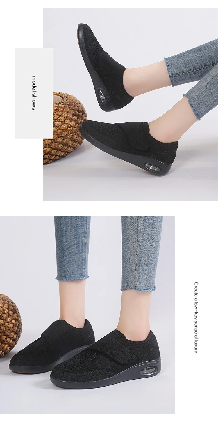 Damen-Sneaker Orthopädische Schuhe für Breite Füße Geschwollene Füße Geh- und Freizeitschuhe Daumenkorrektur Anpassbare Weiche Bequeme Diabetiker-Damenschuhe – Detail 17