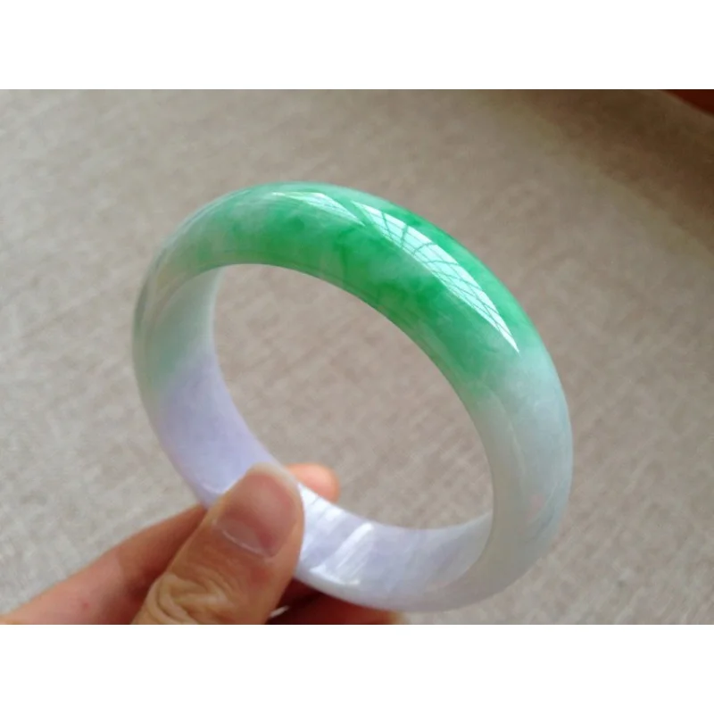 

Yujiang yuge Myanmar jade ice waxy kinds Violet Yang emerald bracelet female style with certificate