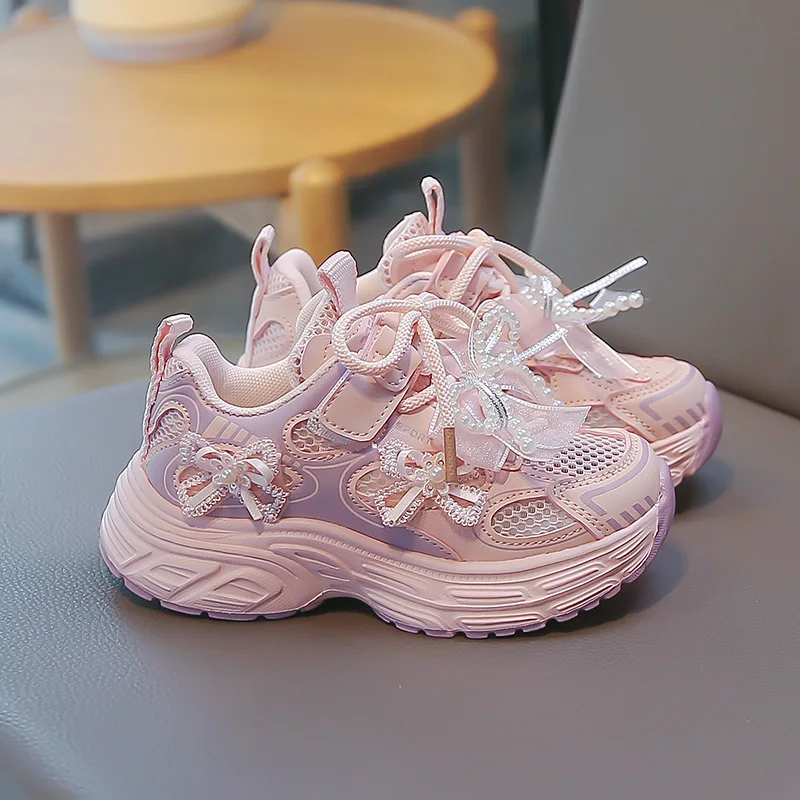 

Thin Mesh Kids Sneakers Anti-slip Rubber Sole Outdoor Walking Casual Shoes