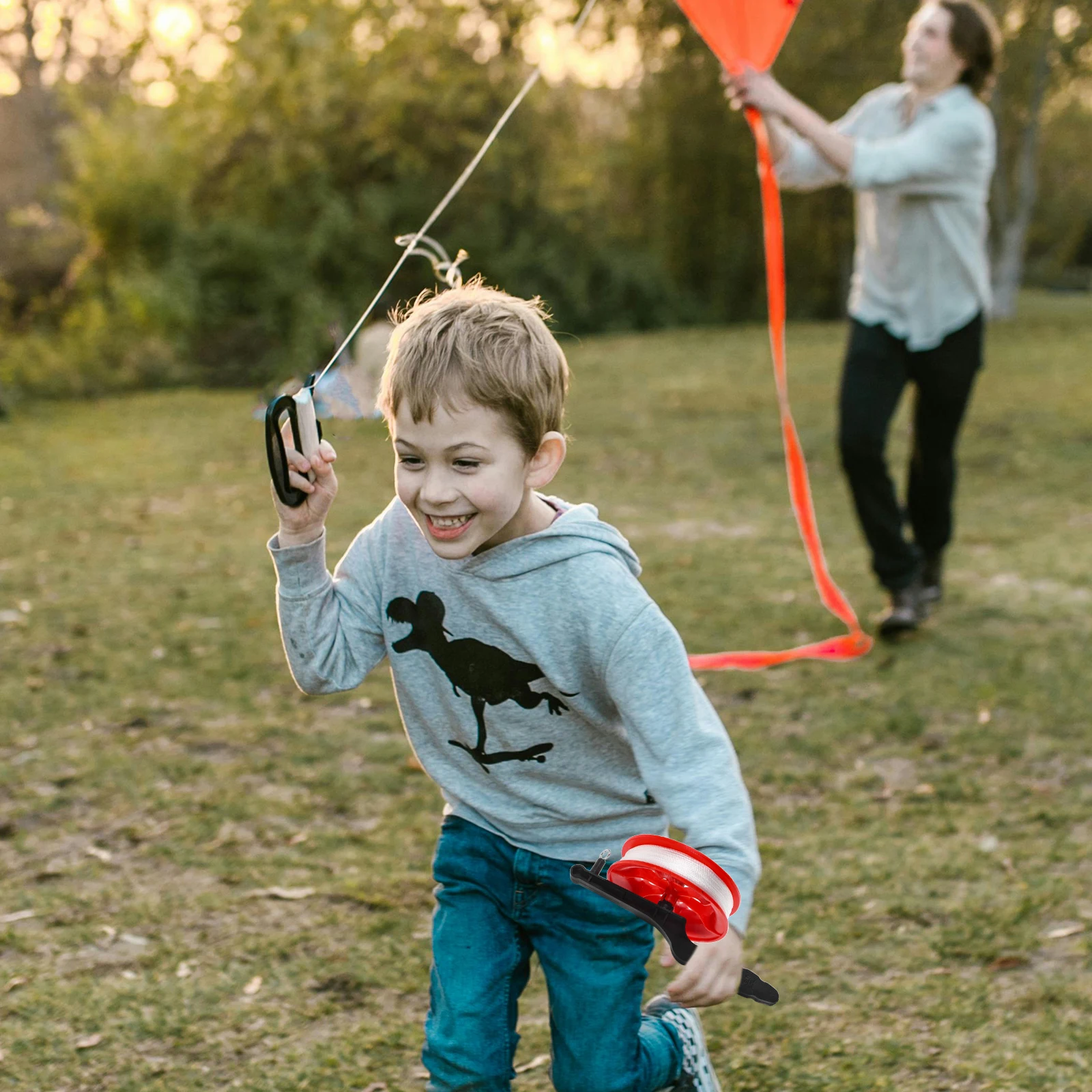 Herramienta de cuerda de rueda para deportes al aire libre, enrollador de línea voladora, accesorios de carrete, mango seguro, Compatible con tablero de carrete, 2 uds.
