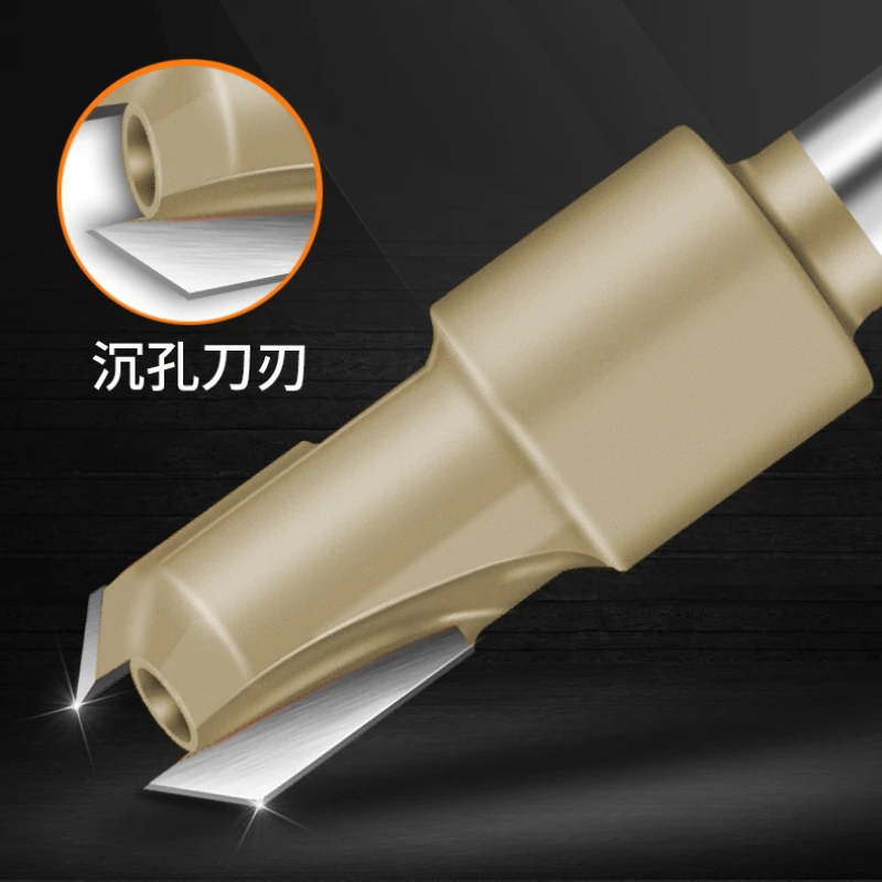 Counter Sink Drill Bit Set for Wood Shank HSS Wooden Screw Countersink Router Bits Hole Punch Adjustable Woodworking Tools