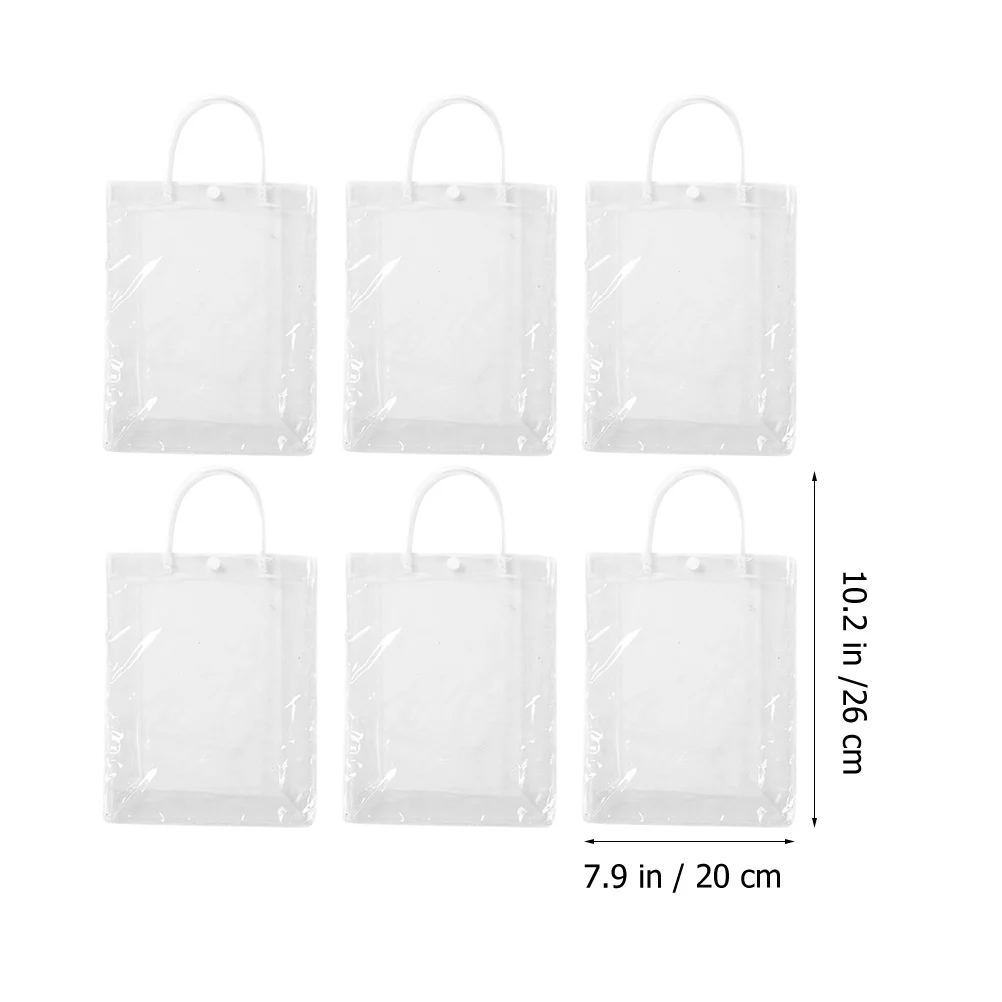 

6Pcs H Painted Tote Bags PVC Material DIY Painting Kids Supplies Clear Blank H bags Storage Bags Shopping