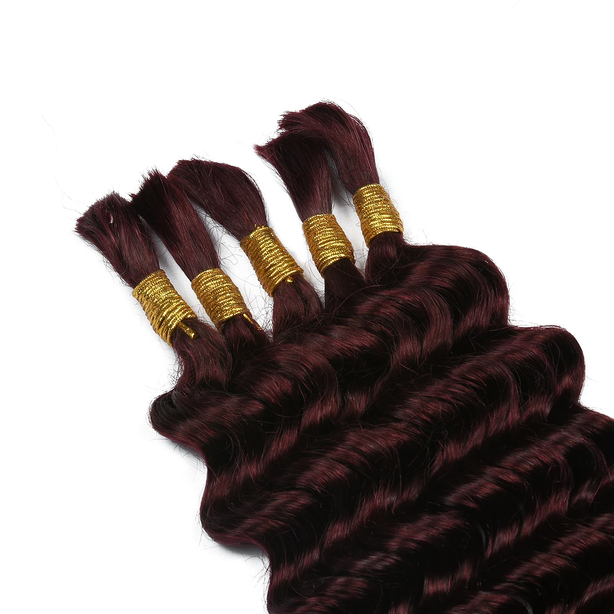 موجة عميقة 100% الشعر البشري السائبة ل بوهو جديلة 99J لا لحمة عميق مجعد البرازيلي ريمي السائبة الشعر لتضفير الشعر التمديد #4