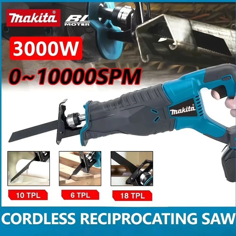 ماكيتا 20V18V بطارية فرش الترددية المنشار الترددي أدوات كهربائية لاسلكية محمولة مع 4 قطعة شفرات المنشار #1