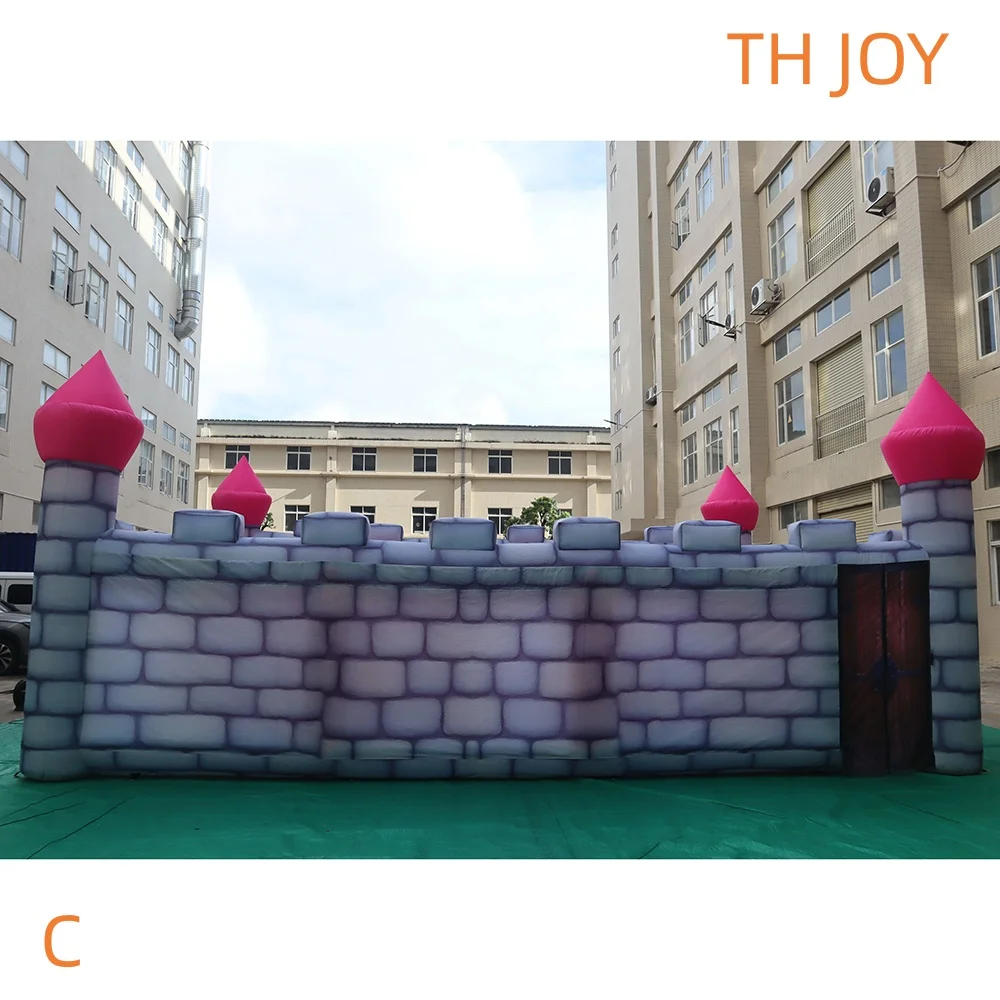 snel lucht schip, volledige afdrukken 8x8x2m grote Opblaasbare Doolhof roze kasteel opblaasbare spookhuis laser tag games Voor party