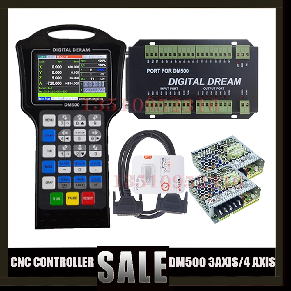 

Dm500 Cnc Handheld Controller 3 Axis 4 Axis 500khz Motion System G Code Belt Drive M130 M150 Stepper Motor Cnc Engraving