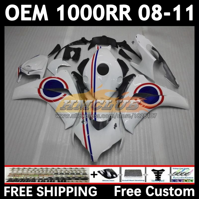 OEM Fairing For HONDA CBR1000 CBR 1000 RR CC 1000RR 77No.22 CBR1000RR 08 09 10 11 2008 2009 blue white 2010 2011 Injection Kit