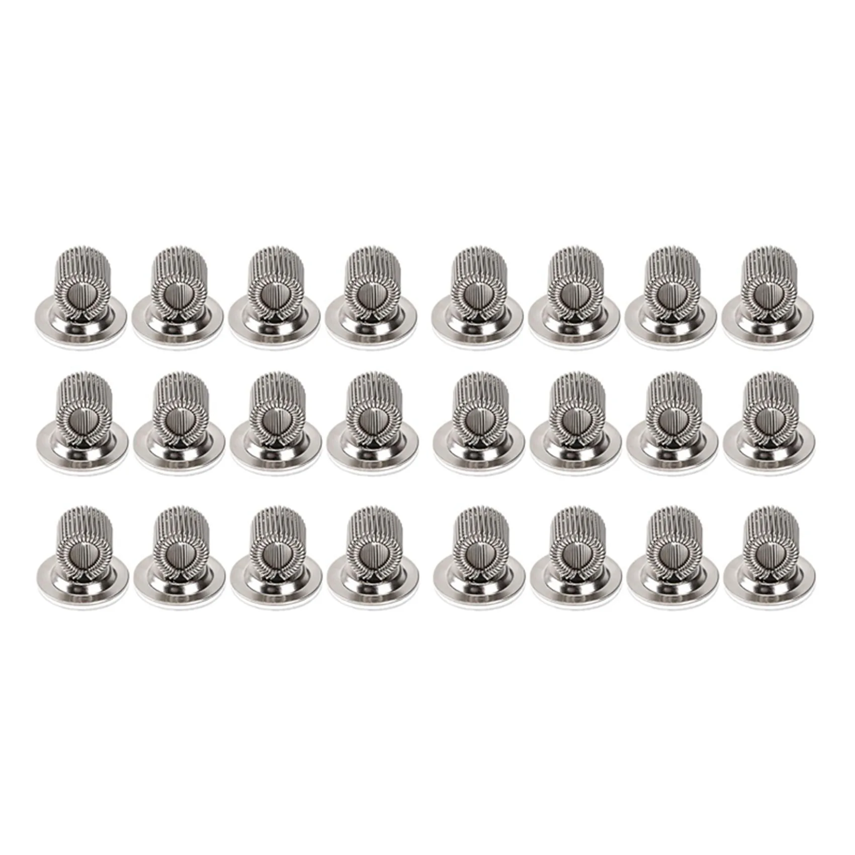 ABRI-24 PCS Stainless Steel Pen Pencil Holder Clips With Adjustable Spring Loop Self Adhesive Pen Clip Holder