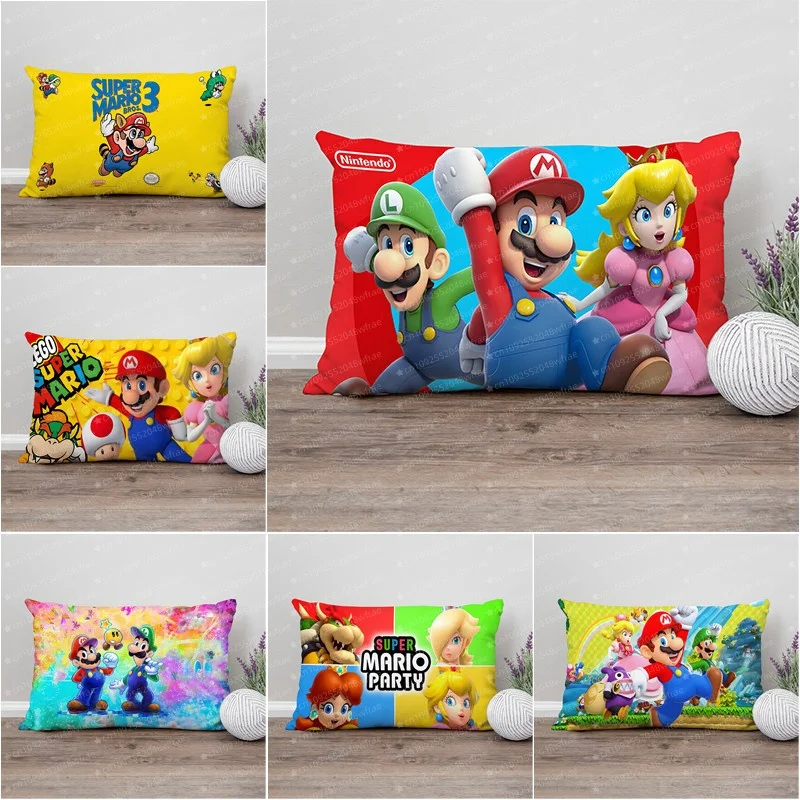 

Super Mario Anime Pattern Role Playing Pillowcase Decoration Home Double sided Printing Cute Pillow Living Room Creative Gift
