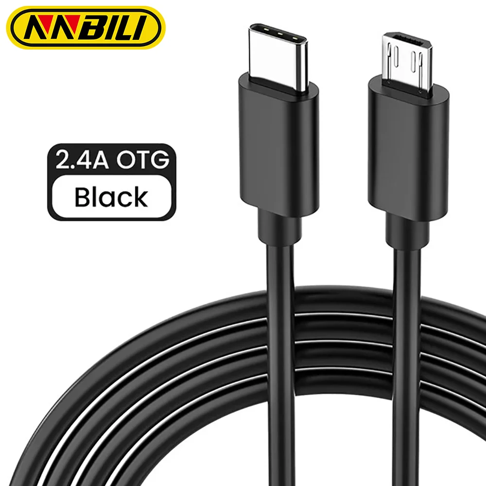 NNBILI Type C USB C to Micro USB Male Sync Charge OTG Charger Cable Cord Adapter For Phone Huawei Samsung USB C Wire