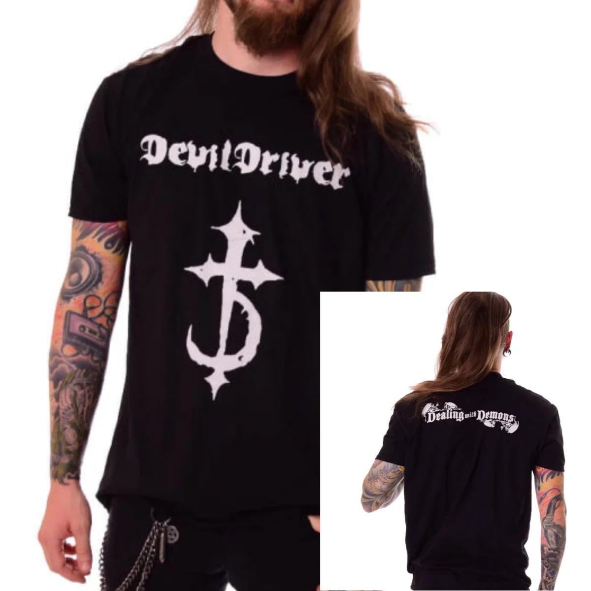 DevilDriver Logo Band T-Shirt 100% Cotton Graphic Tee Men Women Summer Streetwear Top