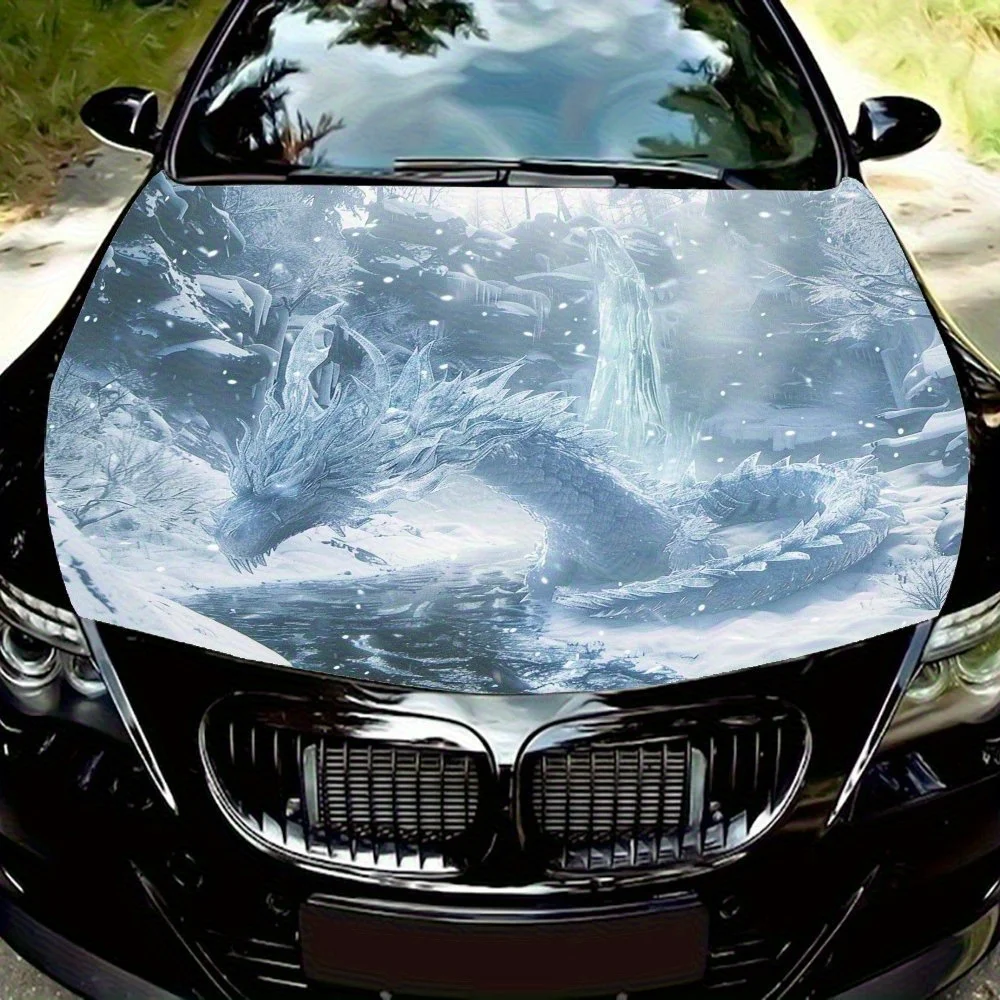 

The Ice Dragon In The Snowy Forest Car Hood Wrap Color Vinyl Sticker Truck Graphic Bonnet Auto Accessories Decor Decal Gift Easy