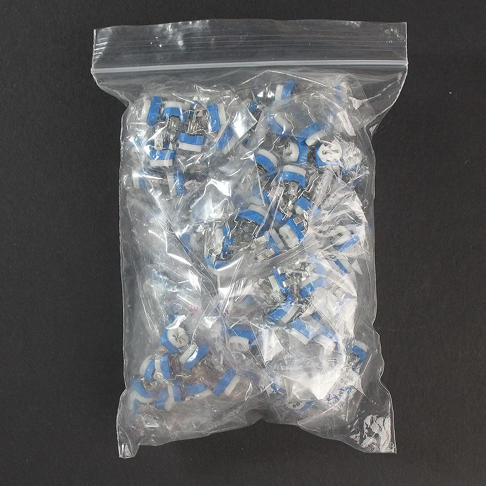 65/100/160 قطعة RM065 الجهد قابل للتعديل المقاوم 100/200/500/1K/2K/5K/10K/20K/50K/100K/200K/500K/1M الجهد عدة