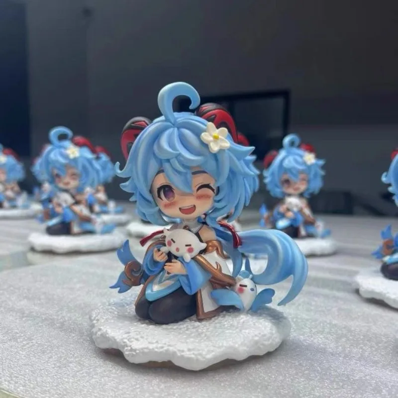 17cm Genshin Impact Hu Tao Ganyu Action Figure Pvc Cute Kawaii Girl Series Anime Characters Collection Desktop Display Gift Toys