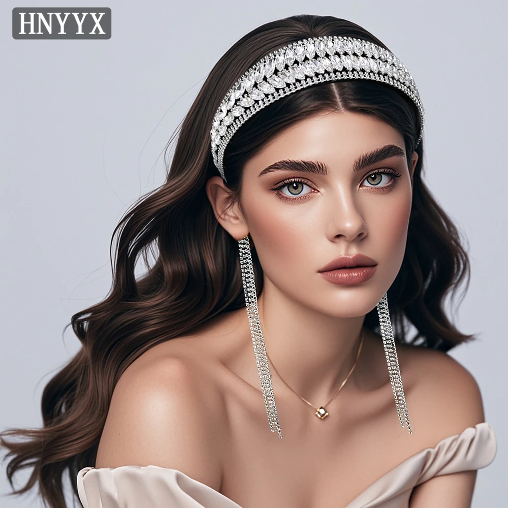 

YouLaPan Luxury Women's Rhinestone Headbands Paired With Tassel Diamond Chains Suitable Wedding Banquets Hair Accessories YXA239
