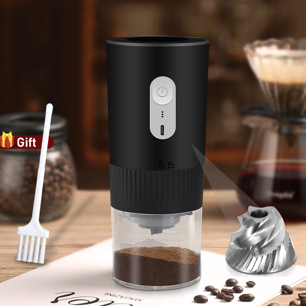 Portable Coffee Grinder Electric USB Rechargeable Home Outdoor Blenders Profession Adjustable Coffee Beans Grinding for Kitchen