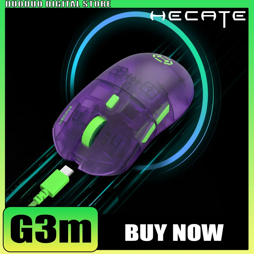 

Беспроводная мышь Hecate G3m Pro, легкая игровая мышь с тремя режимами скорости и низкой задержкой, для любителей электронных видов спорта, офисных подарков