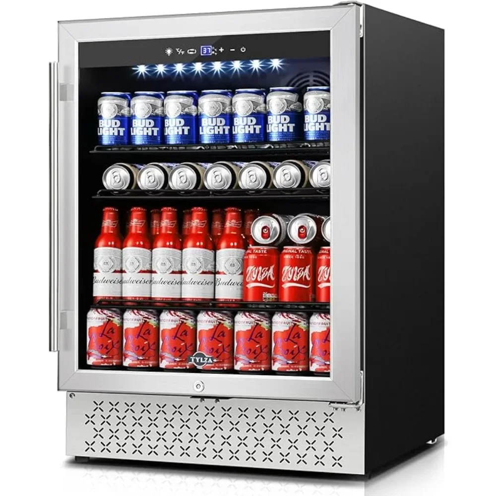 Beverage Refrigerator, 24 Inch 190 Bottle Wine Fridge Built-in