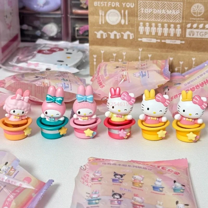 حقيقية سانريو مذهلة ماجيك قبعة سلسلة لطيف الفول أعمى حقيبة العصرية اللعب صندوق أعمى زخرفة صغيرة اليدوية هدية ألعاب الدمى الكرتون