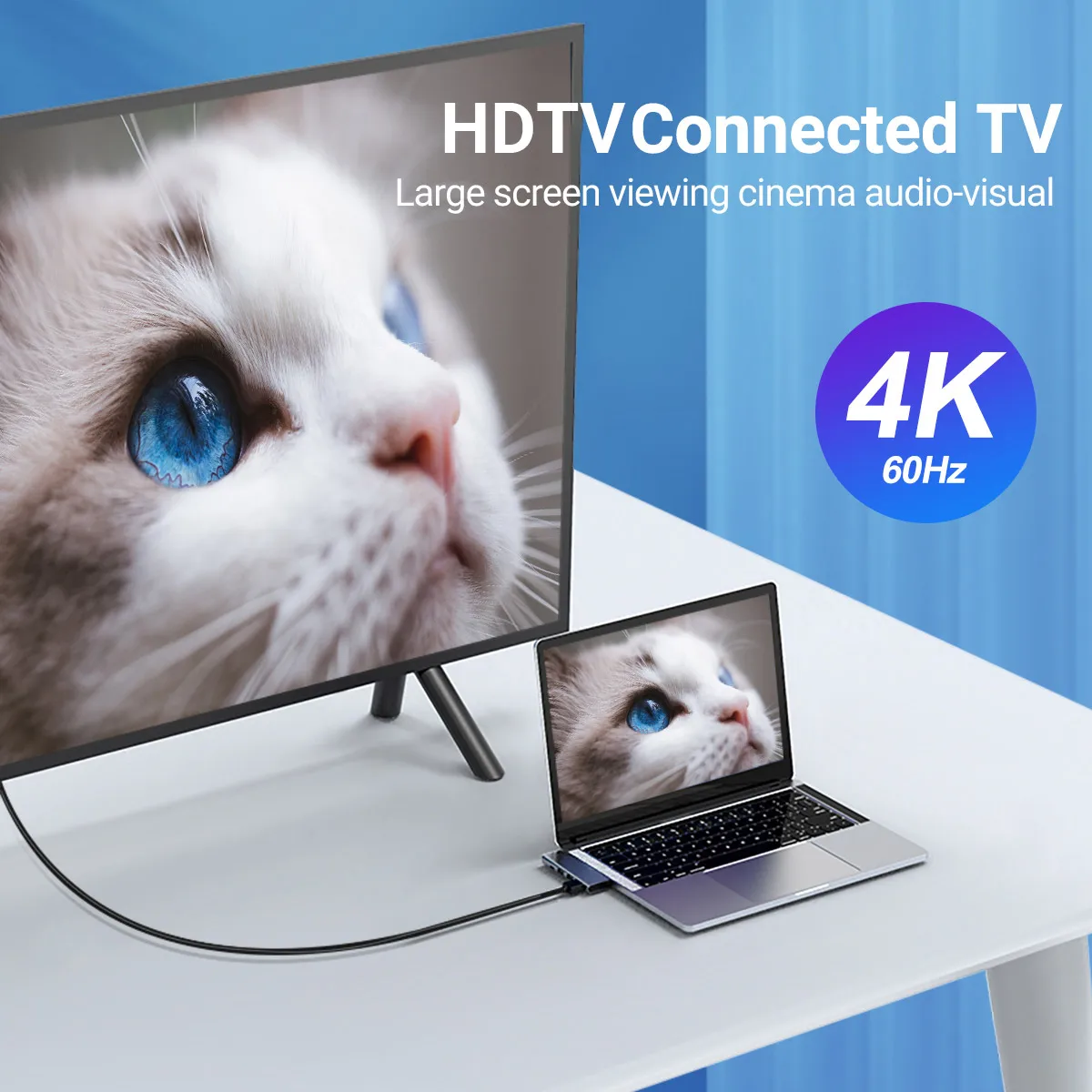 맥북 프로 에어용 USB-C 허브 노트북 도킹 스테이션, USB C에서 듀얼 HDMI 어댑터, 4K 60Hz HDMI * 2, PD100W , USB2.0 포트, 5 인 1