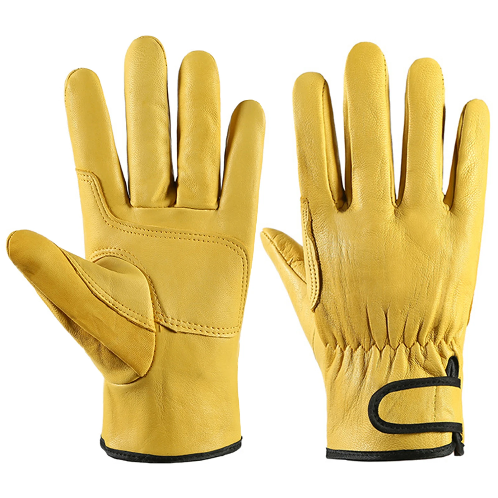Guantes de trabajo multiusos para hombre y mujer, protectores de seguridad para agricultura, resistentes al desgaste, de cuero PU, para exteriores, manejo cómodo, 1 par