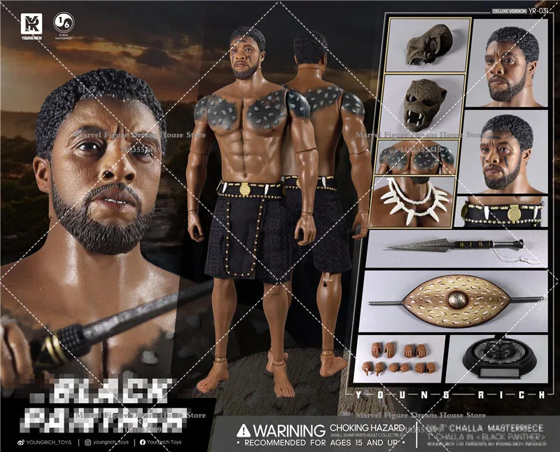 In Stock Youngrich Toys YR031 1/6 Scale Collectible Black Panther Okoye 12Inch Male Solider Action Figure Model Toys for Fans