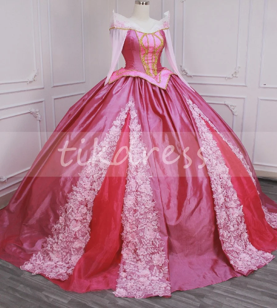 Vestido De quinceañera victoriano rosa De lujo, Vestido De Cosplay De 15 Xv Años, Vestido De encaje con flores, dulce 16, fiesta De cumpleaños personalizado, 2025