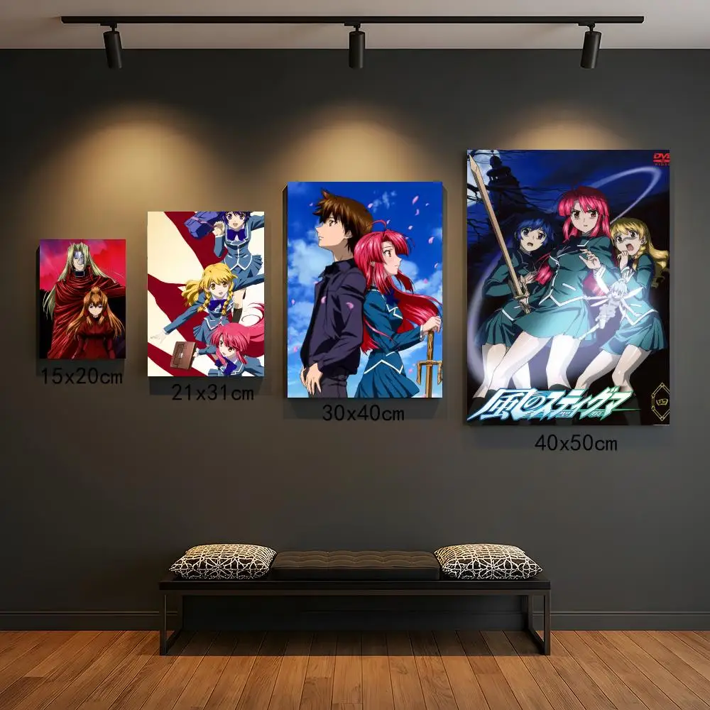 anime K-Kaze no Stigma-A Poster Self Adhesive Wall Decor for Modern Home Cafe Office and Bar