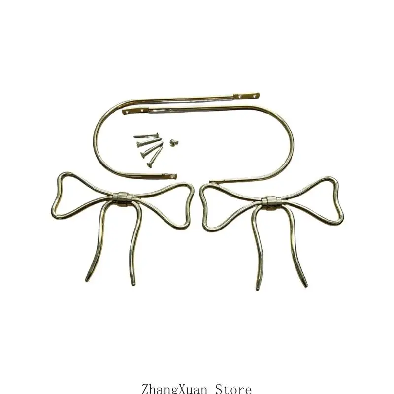 Hochwertige, bronzefarben lackierte Vorhangbefestigungen, 2-teiliges Set, inklusive Schrauben für eine einfache 3 x – Detail 10